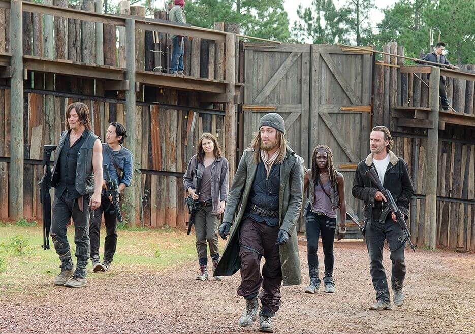 Scene at the hill in The Walking Dead