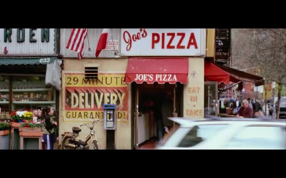 Scene at Joe's Pizza in Spider-Man 2
