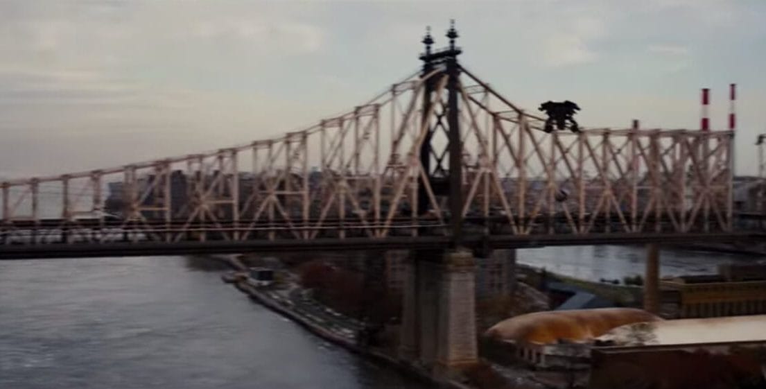 Scene on bridge in The Dark Knight Rises