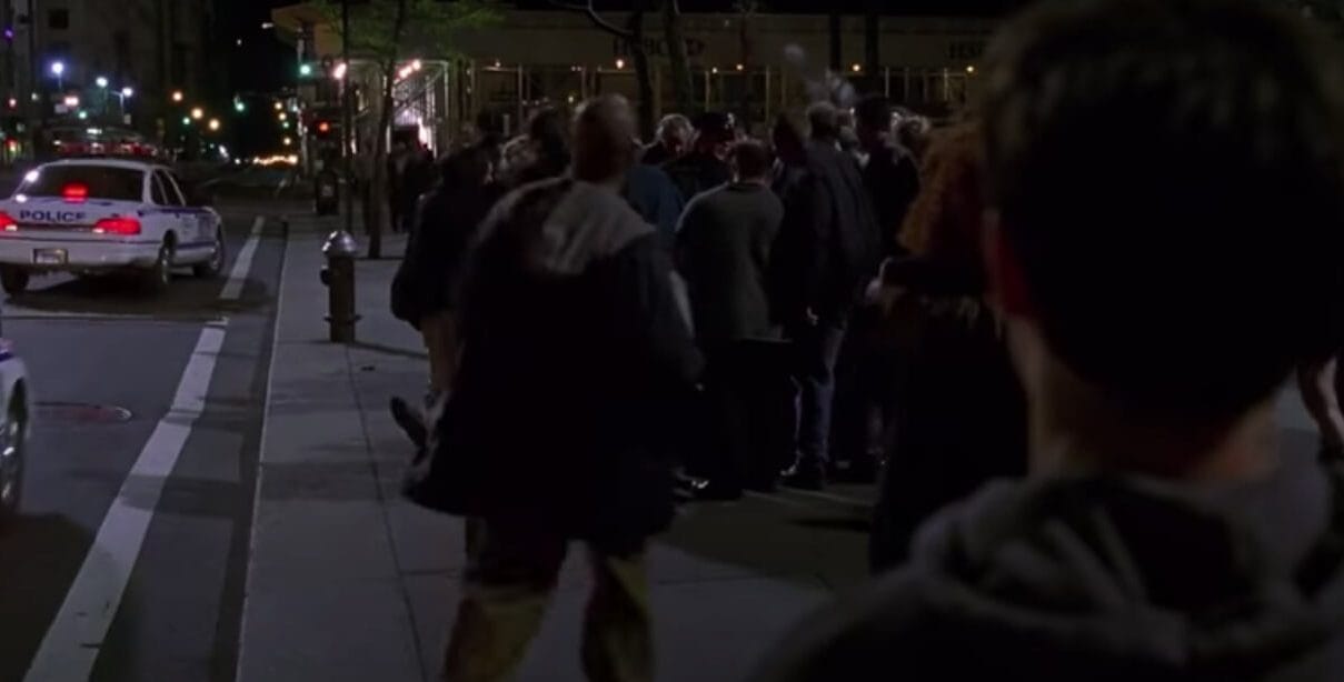 Scene at the New York Public Library in Spider-Man