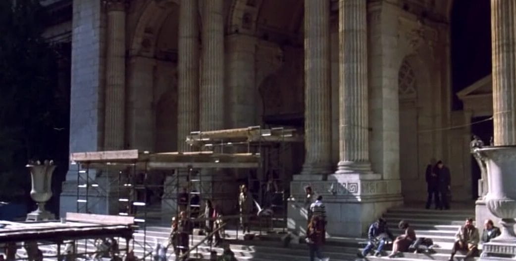 Scene at the New York Public Library in Ghostbusters