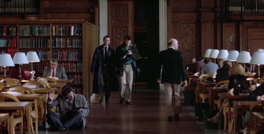 Scene at the New York Public Library Rose Reading Room in Ghostbusters