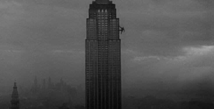 Scene from the Empire State Building in King Kong