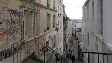 La rue Drevet à Paris dans le XVIIIe arrondissement (Les escaliers de Belleville dans La Môme)