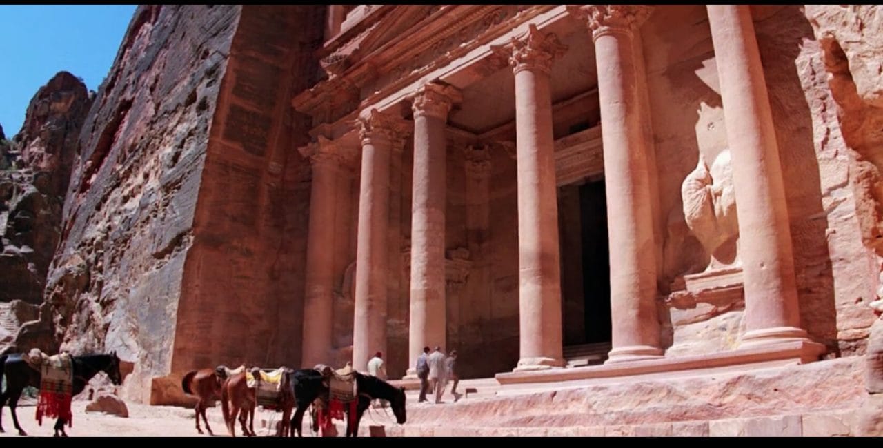 Scene at the Holy Grail Temple in Indiana Jones and the Last Crusade