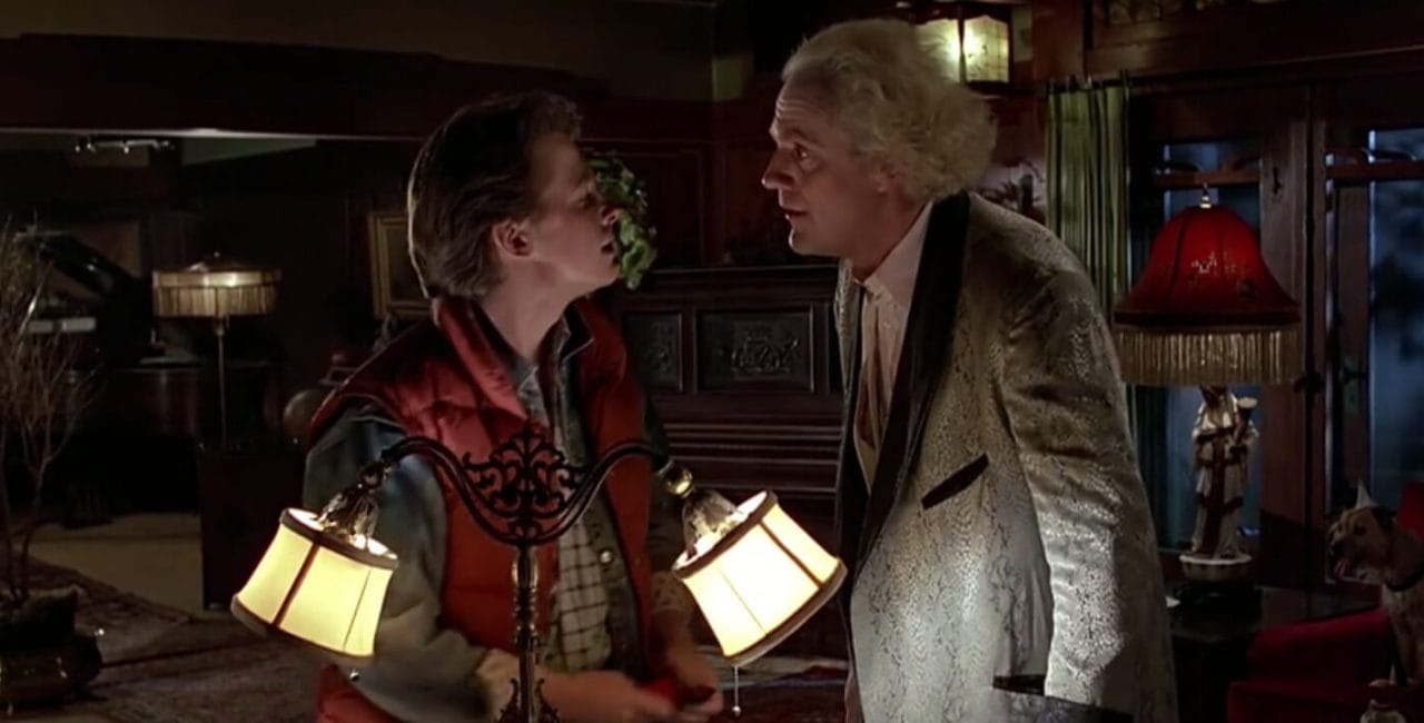 Scene from Doc Emmett Brown's house in Back to the Future