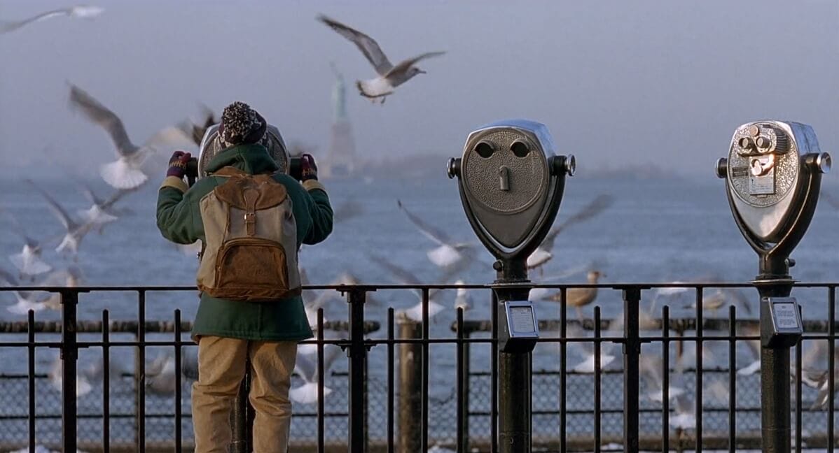 Battery park in Home Alone 2 (Chris Colombus / Hugues Entertainement / 20th Century Fox)