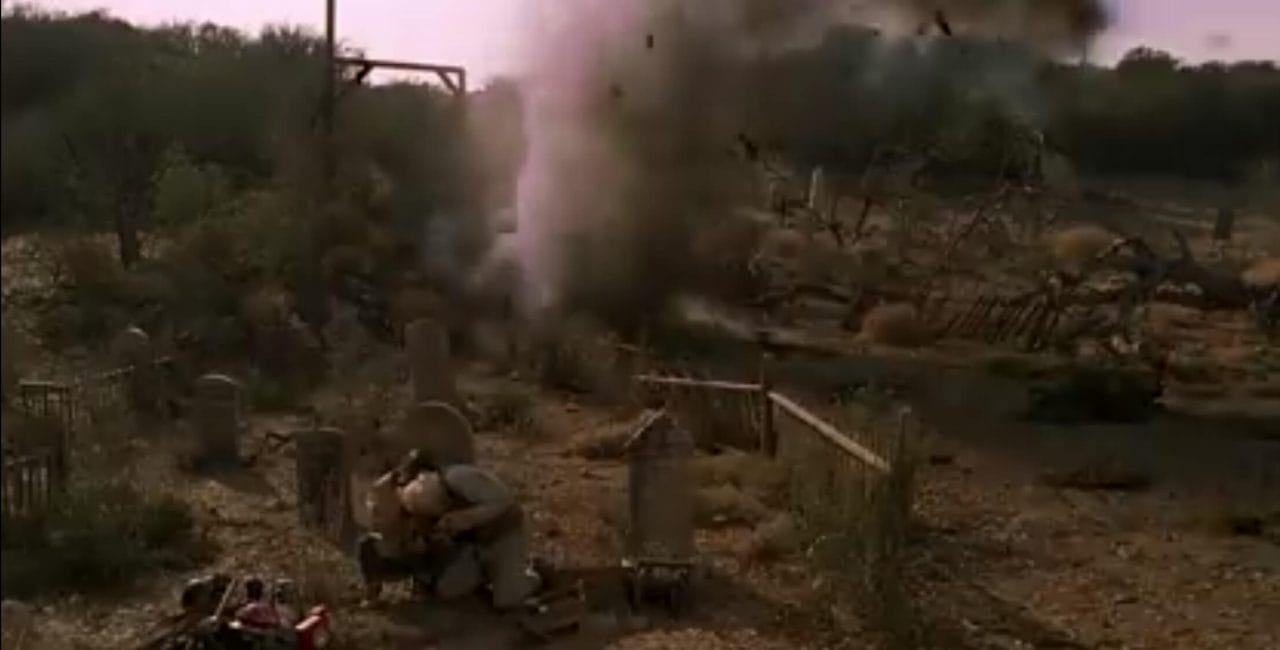 Scene at China Flat Trailhead in Back to the Future 3