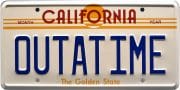 OUTATIME license plate Back to the future