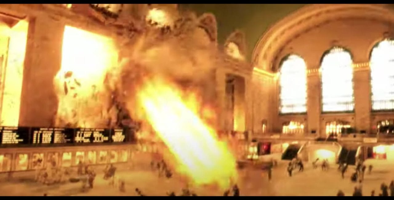 Scène à Grand Central dans Armageddon
