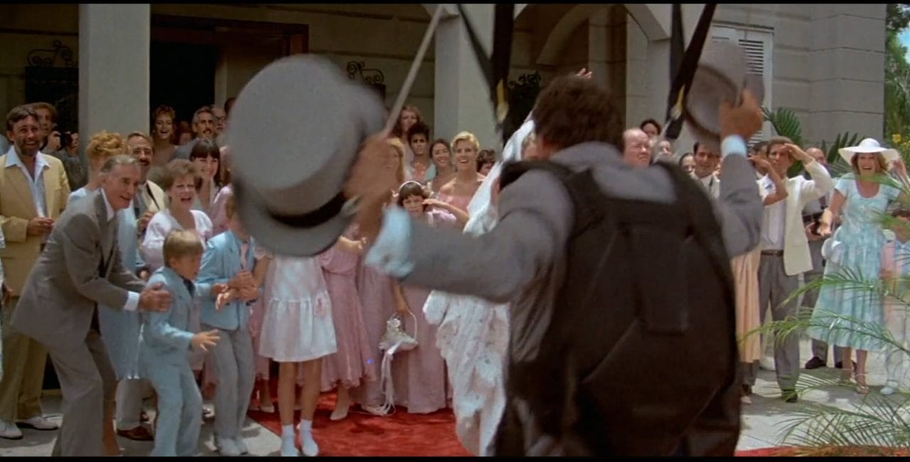 Scene at Felix Leiter's wedding in Licence to Kill