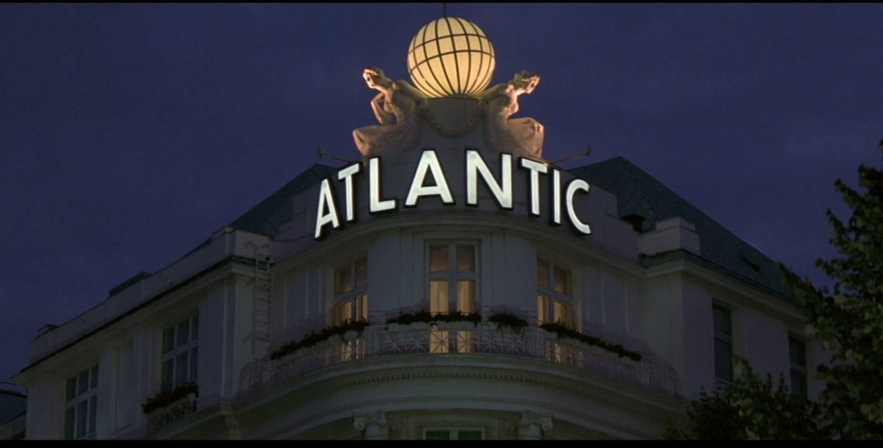 Scene at the Atlantic Hotel in Tomorrow Never Dies
