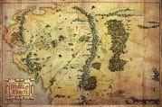 The map of Middle Earth from The Lord of the Rings
