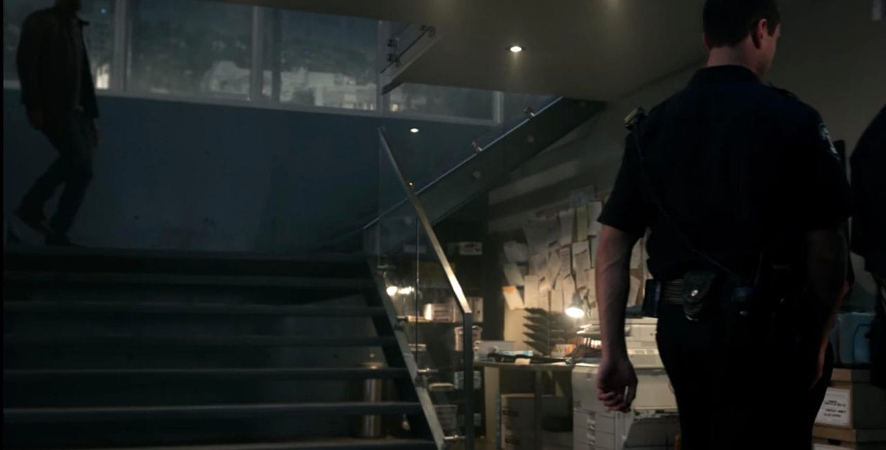Scene at the police station in Lucifer