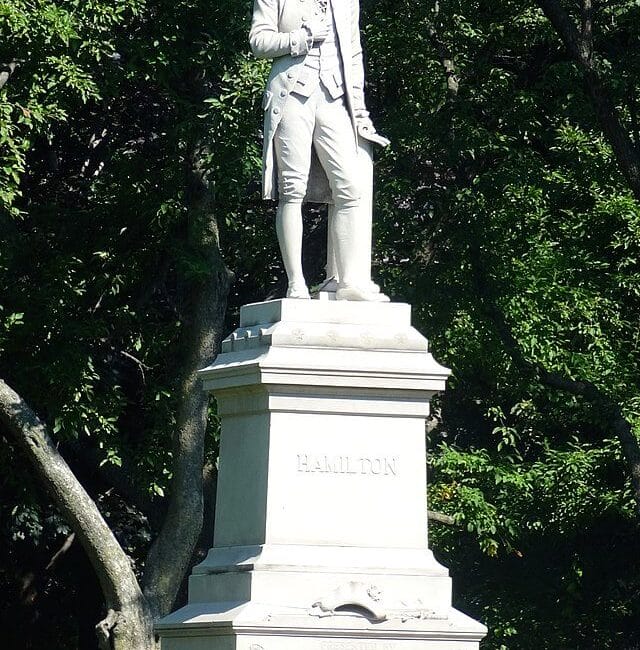 Statue of Alexander Hamilton in Central Park