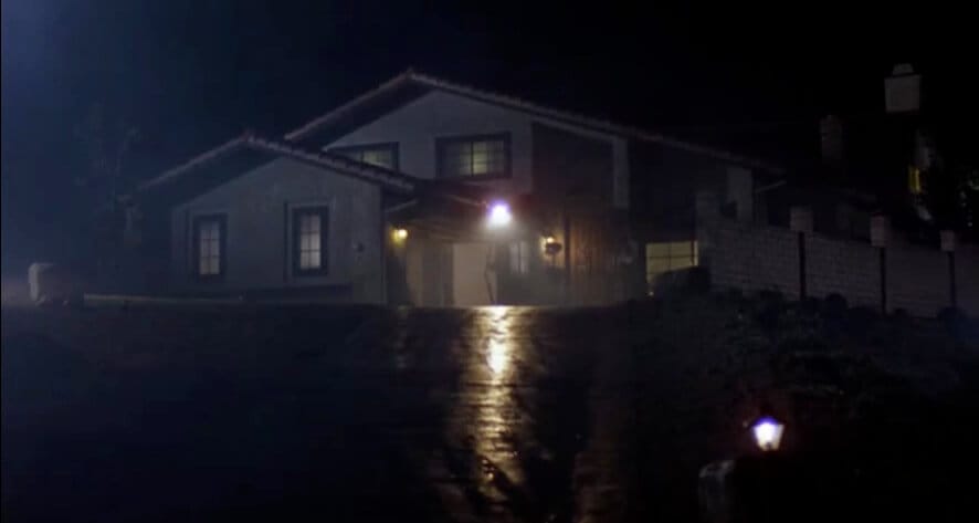 Scene in front of Elliot's house in E.T.