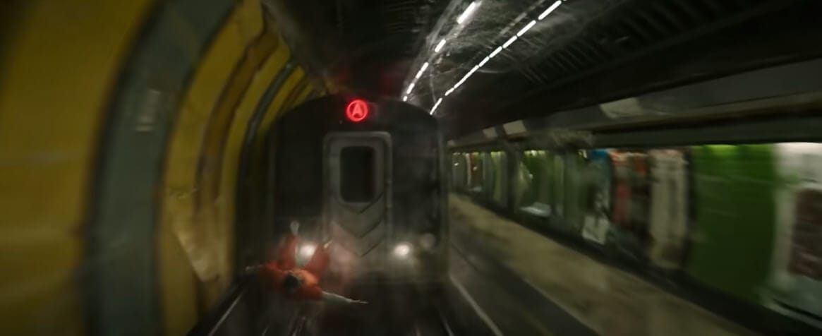 Morbius subway scene