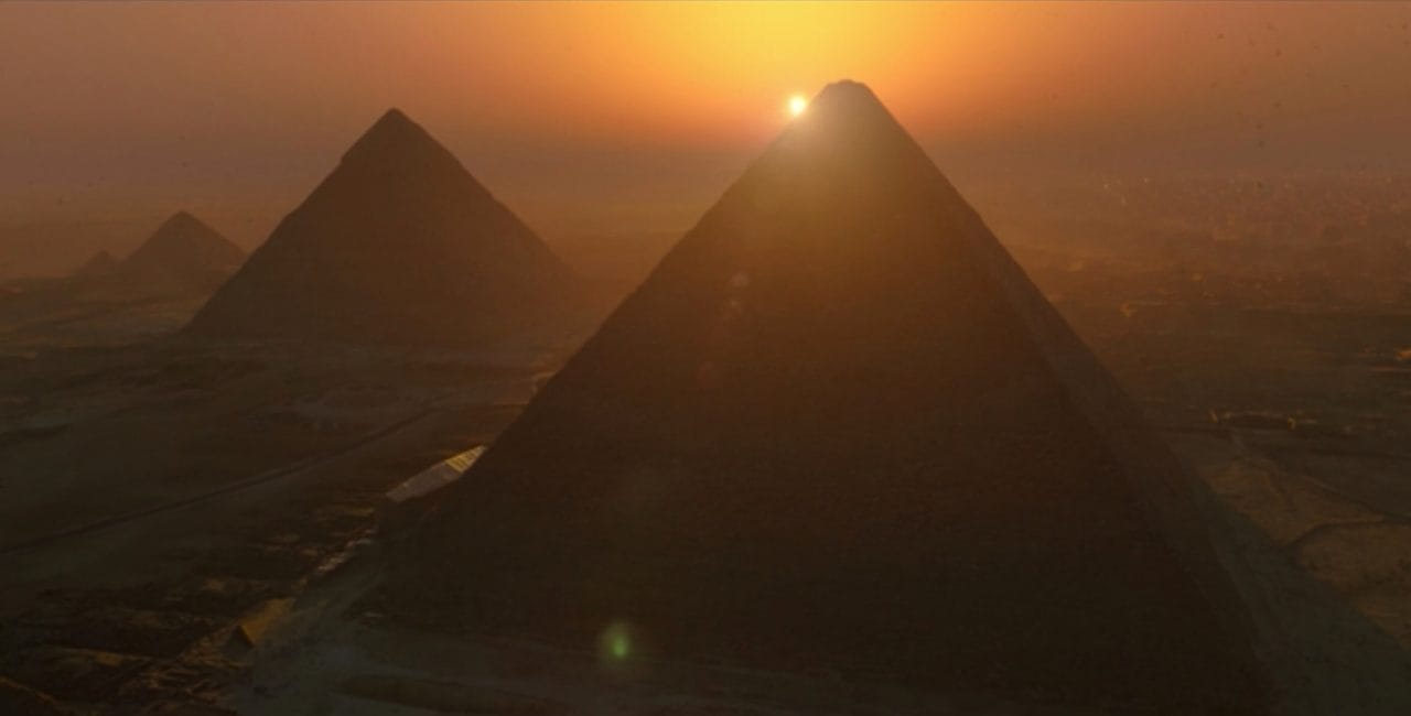 Scène dans la pyramide de Khéops dans Moon Knight