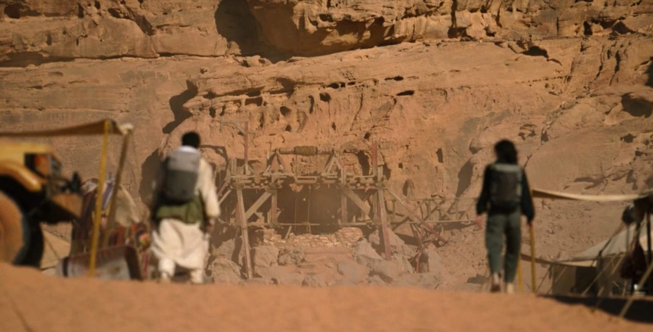 Scene in Wadi Rum in Moon Knight