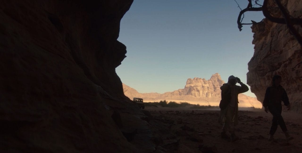 Scene in Wadi Rum in Moon Knight