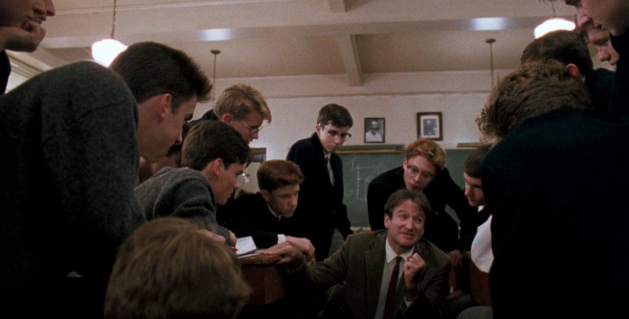 Scene at Welton Academy in Dead Poets Society
