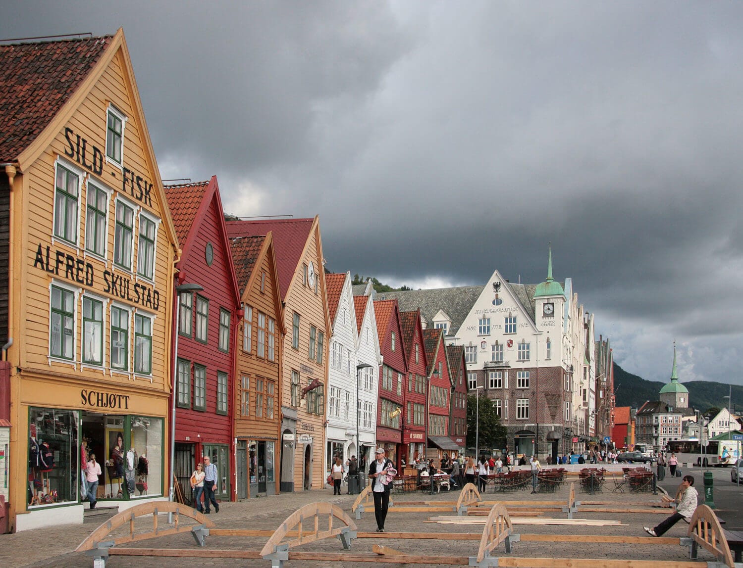 The Bryggen district in Bergen