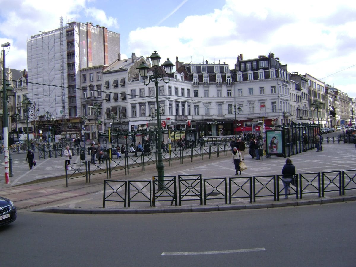 Streetcar stop Louise in Brussels